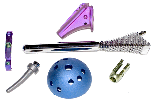 Color-coded anodized titanium medical device components